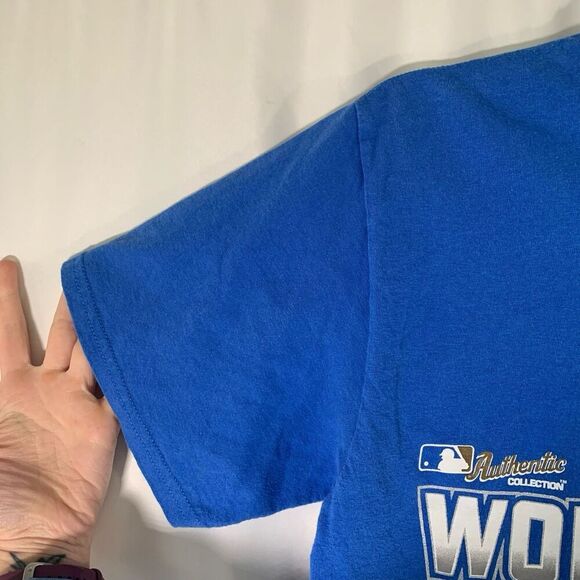 Kansas City Royals 2015 World Series Champs Men's Medium Blue Short Sleeve - Picture 4 of 5